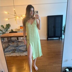 Wilfred Sage Green Satin Dress